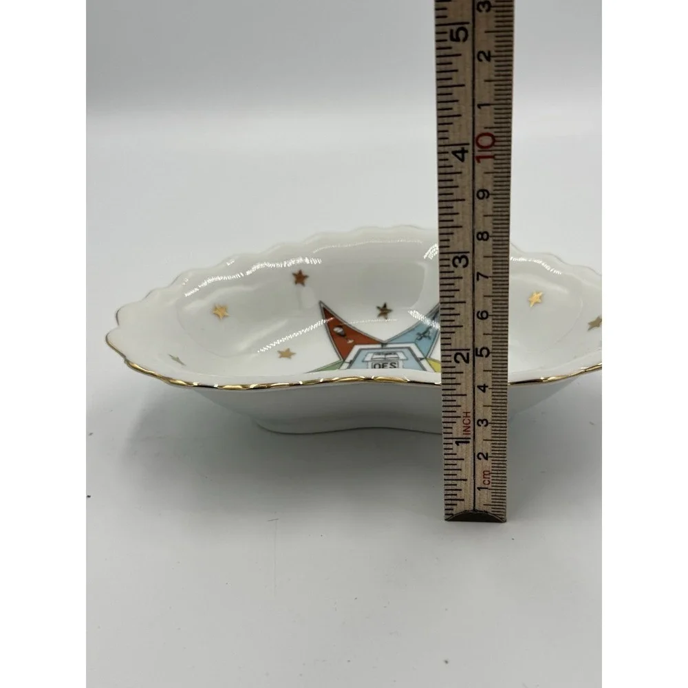 Order Eastern Star Trinket Candy Dish Hand Painted Leftons Scallop Dish Japan
